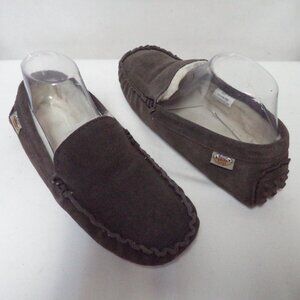 Emu Ridge Australia Suede genuine shearling lined slipper loafers Men Size Sz 7